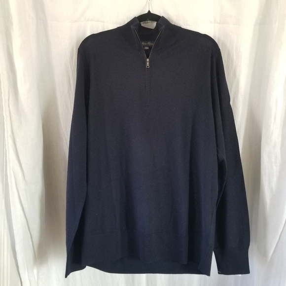Brooks Brothers | Merino Wool 1/2 Zip Sweater - Picture 1 of 7
